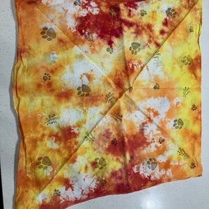 Tie-Dye Bandana with Paw Prints